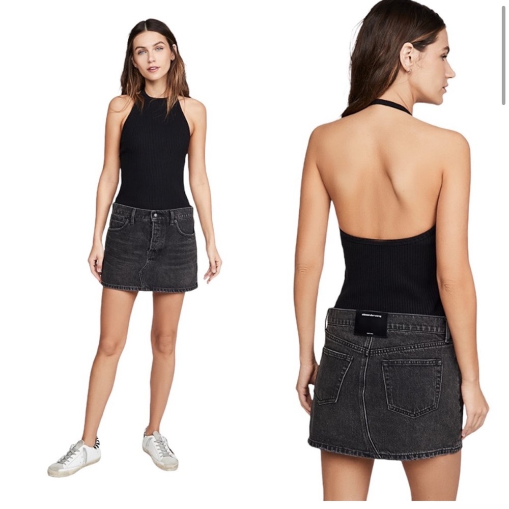 Alexander wang Hybrid Knit & Denim Halter Dress
Size 4